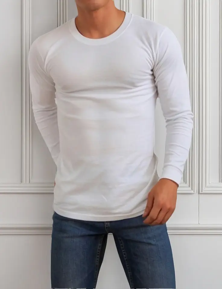 [Q-PLY-LON-HO-AZU-S-0833] Q. Playera Manga Larga Hombre Quiriat-Sana® (Azul Marino, S)